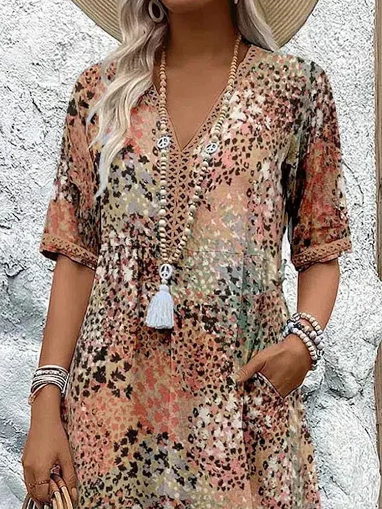 Vibrant Mid-Length Casual Dress