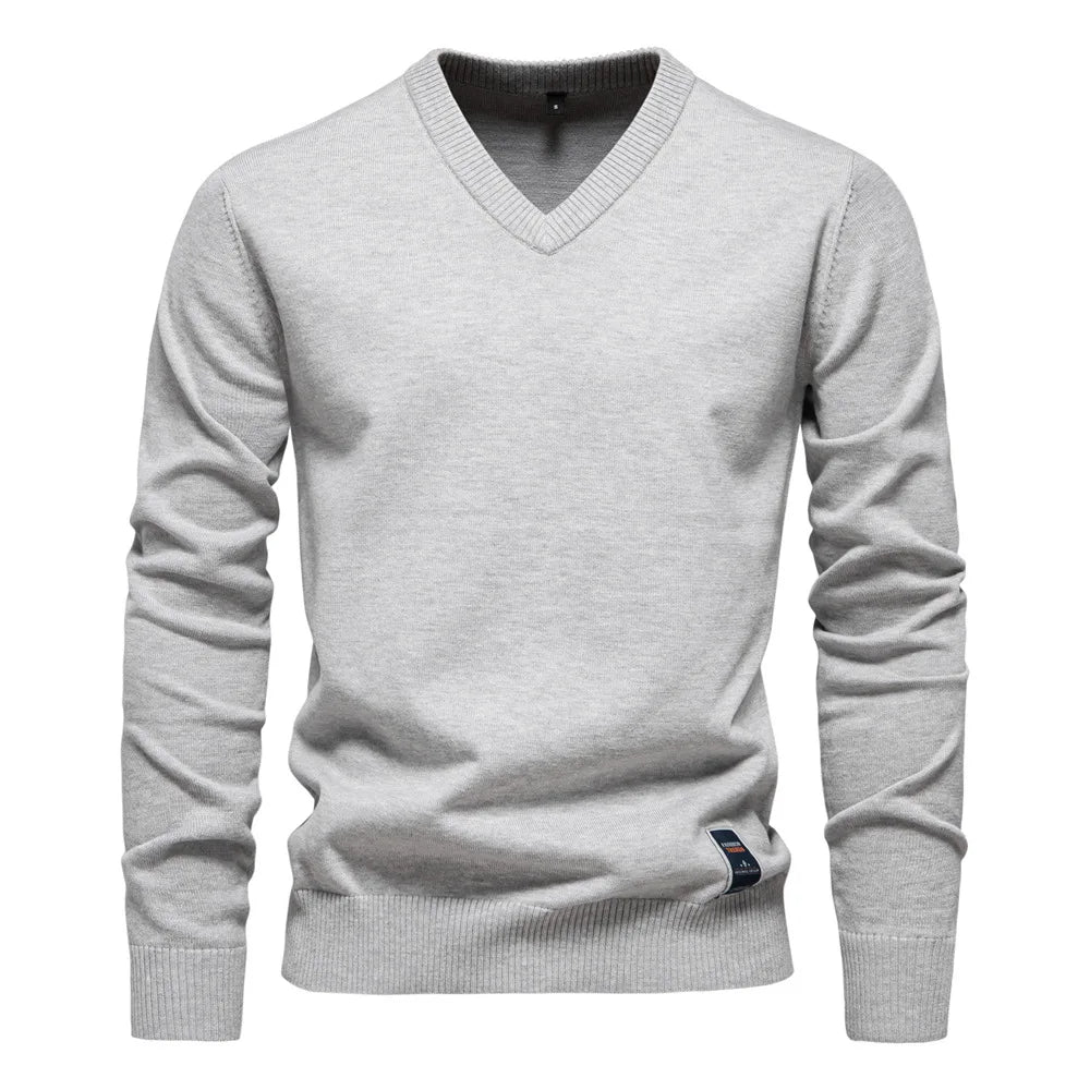 Refined Soft V-Neck Pullover