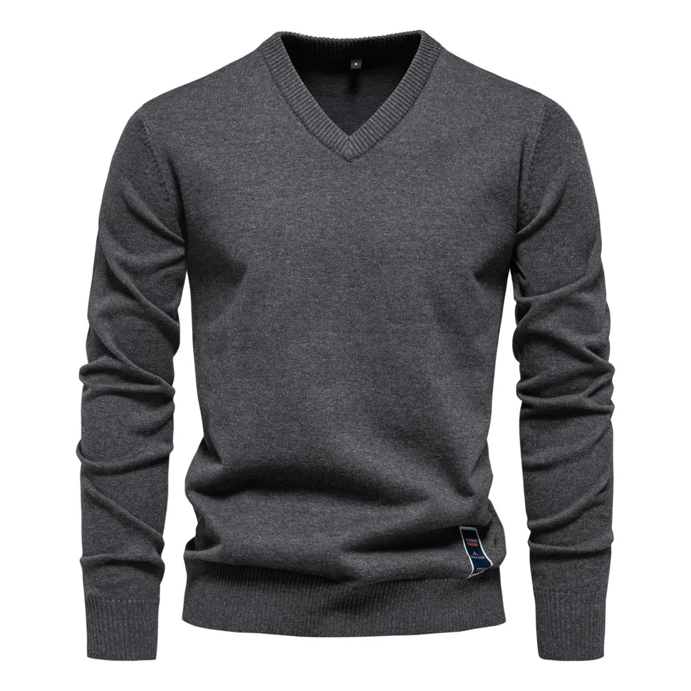 Refined Soft V-Neck Pullover
