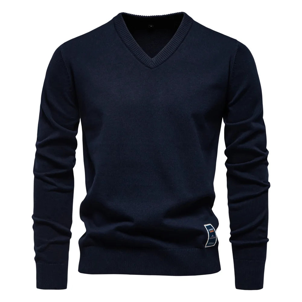Refined Soft V-Neck Pullover