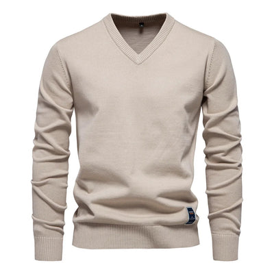 Refined Soft V-Neck Pullover