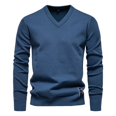 Refined Soft V-Neck Pullover