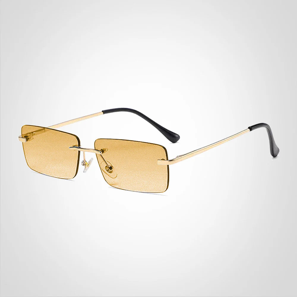 Modern Rimless Style with Sharp Edges