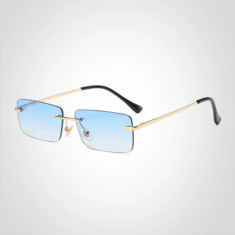 Modern Rimless Style with Sharp Edges