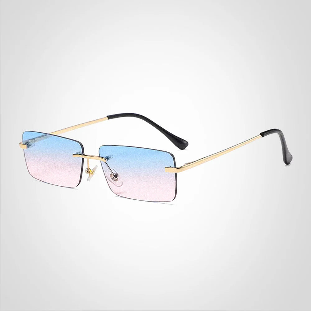 Modern Rimless Style with Sharp Edges