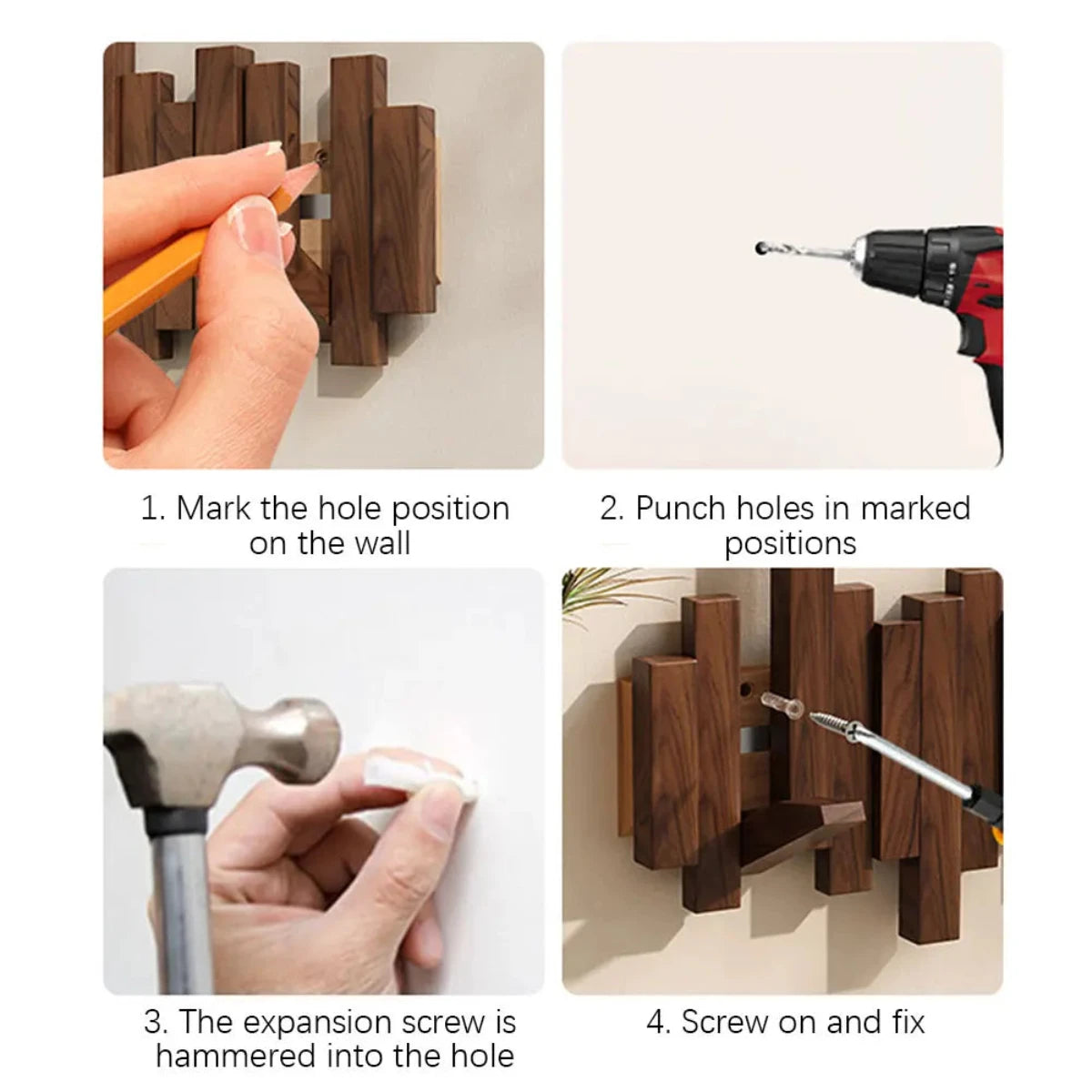 Piano Sheped Wall Coat Rack