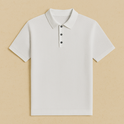 Men's Knitted Short-Sleeve Polo