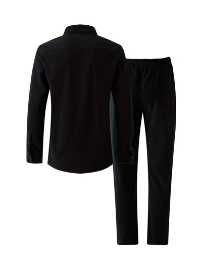 Cotton Long Sleeve Matching Set Men