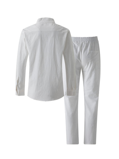 Cotton Long Sleeve Matching Set Men