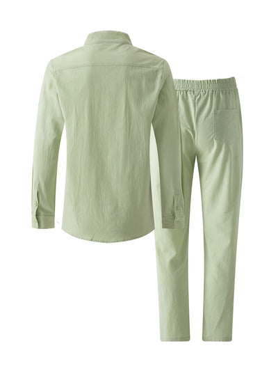 Cotton Long Sleeve Matching Set Men