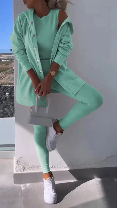 Breathable Women’s Hooded Loungewear Set