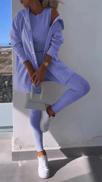 Breathable Women’s Hooded Loungewear Set