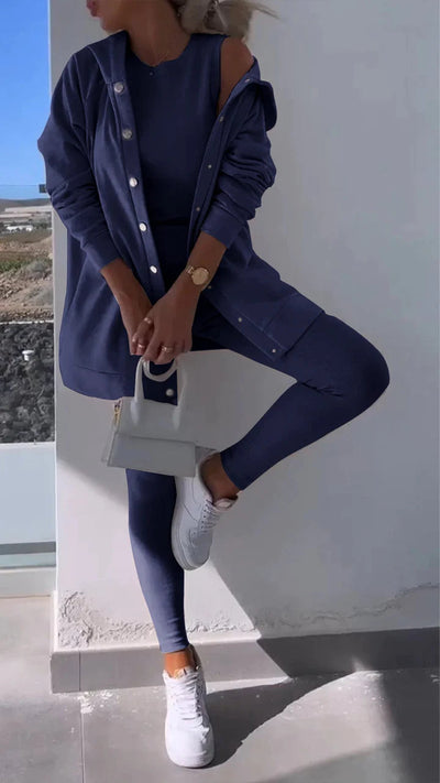 Breathable Women’s Hooded Loungewear Set