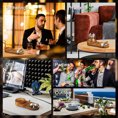 Ashtray & Whiskey Glass Holder | Gift for Dad