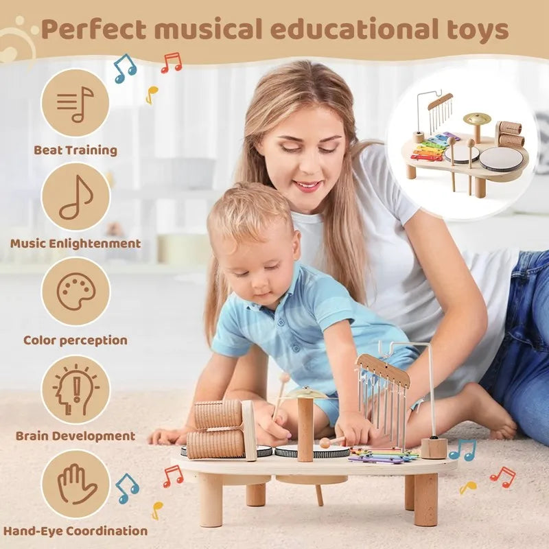 Wooden Musical Kid's Toys Set