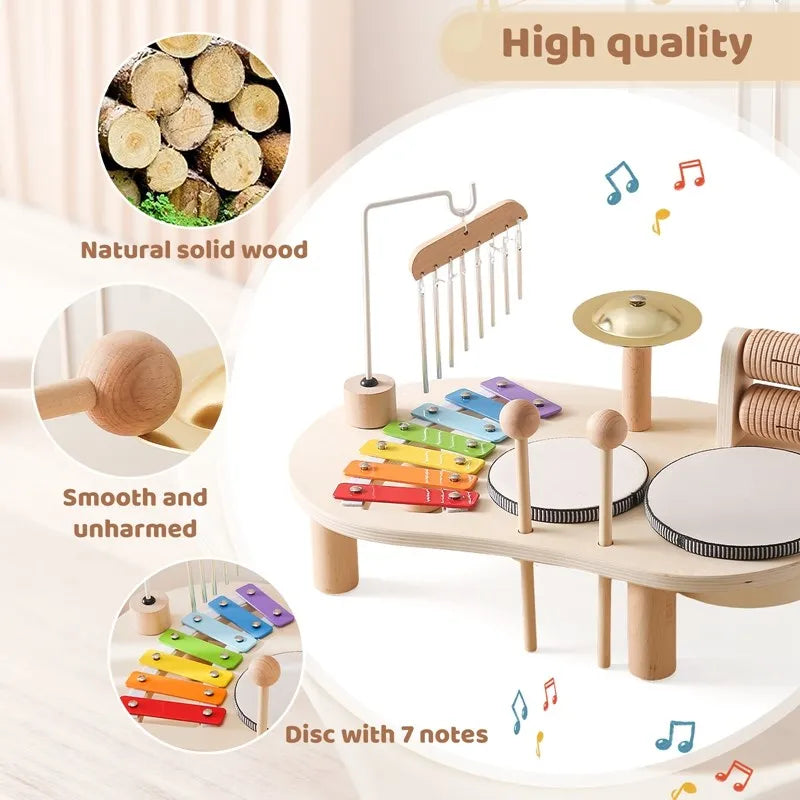 Wooden Musical Kid's Toys Set