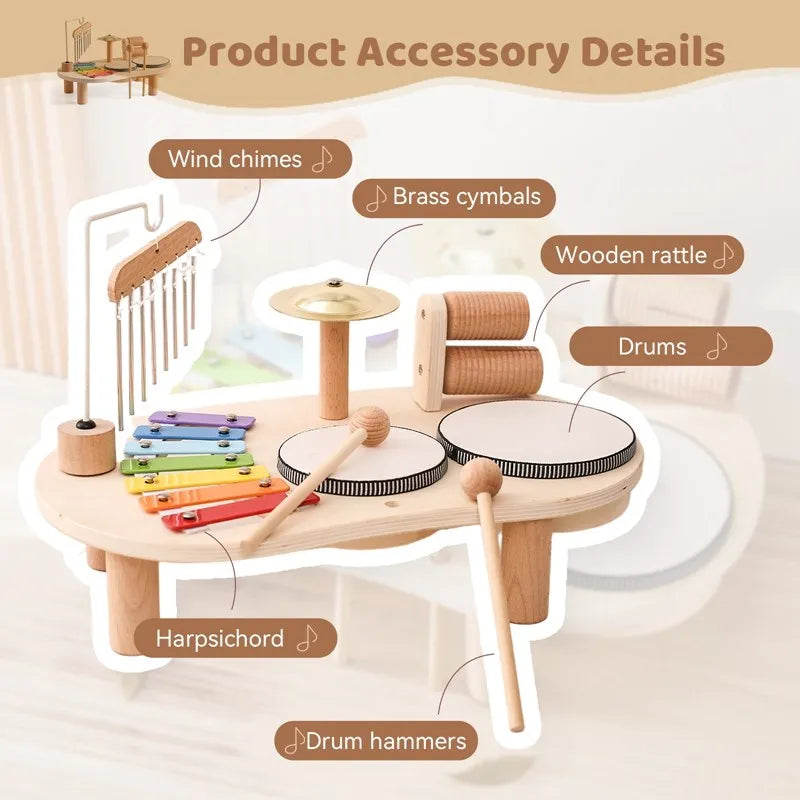 Wooden Musical Kid's Toys Set
