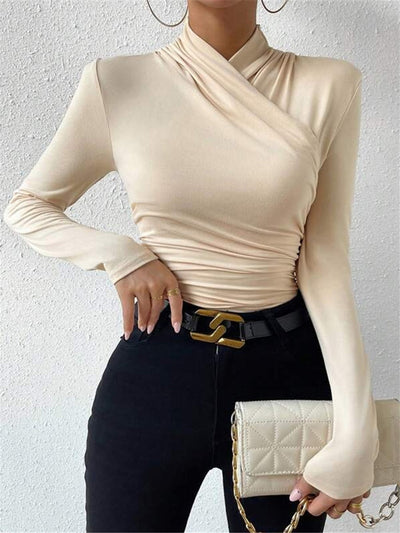Stylish Pleated Women's Blouse
