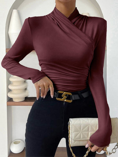 Stylish Pleated Women's Blouse