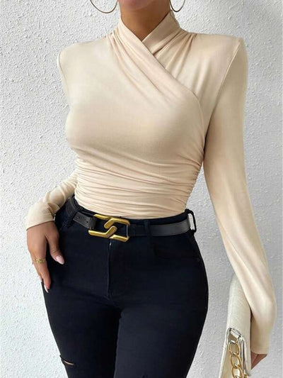 Stylish Pleated Women's Blouse