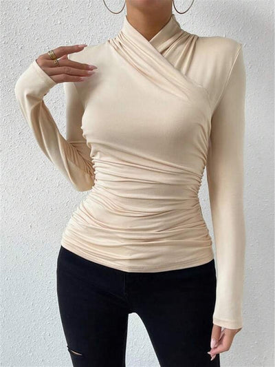 Stylish Pleated Women's Blouse