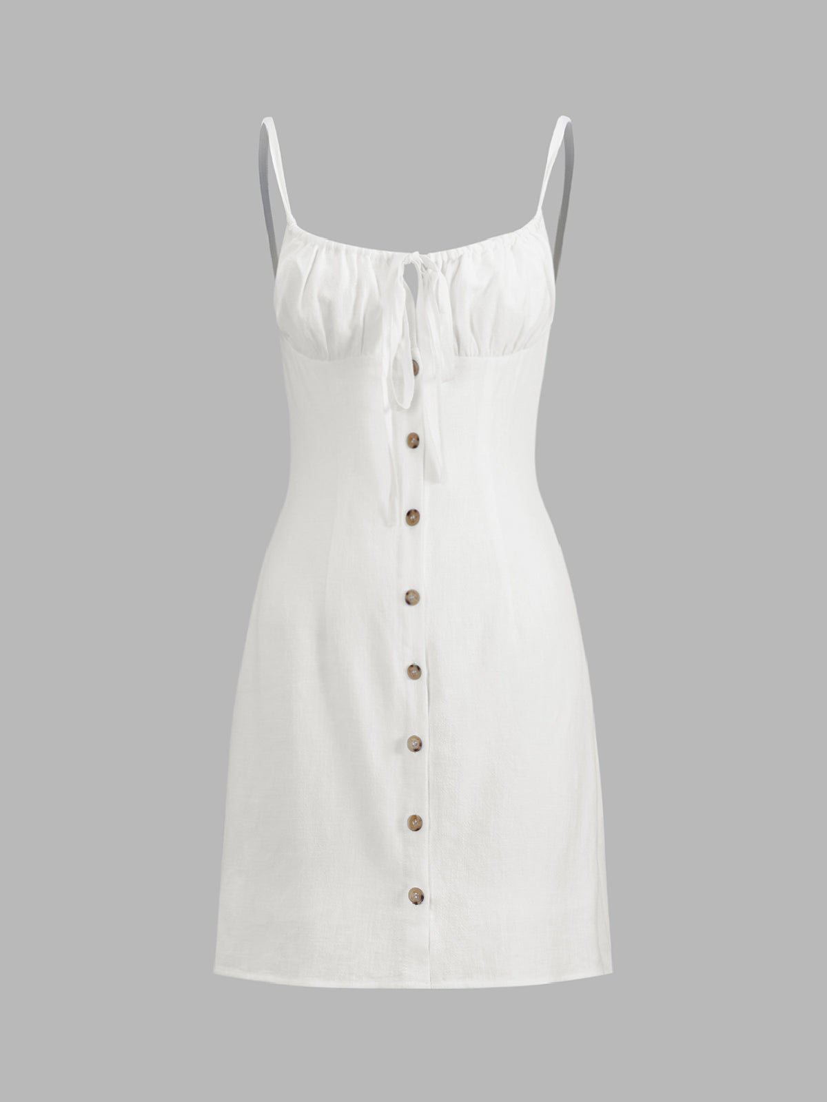 Linen Buttoned Women's Summer Dress