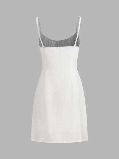 Linen Buttoned Women's Summer Dress