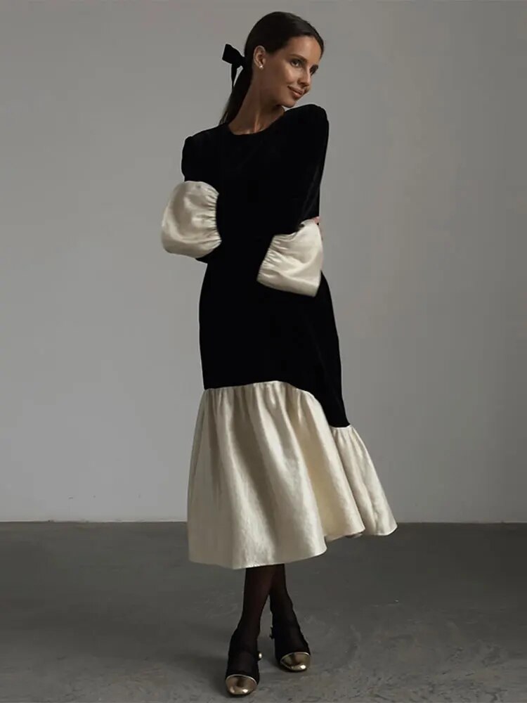 Vintage Satin Cocktail Dress Women