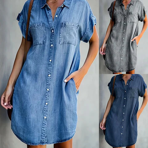 Button-Down Women's Denim Dress