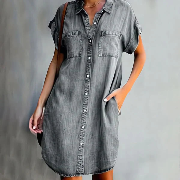 Button-Down Women's Denim Dress