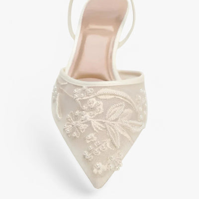 Stylish Pointed Heels with Embroidery
