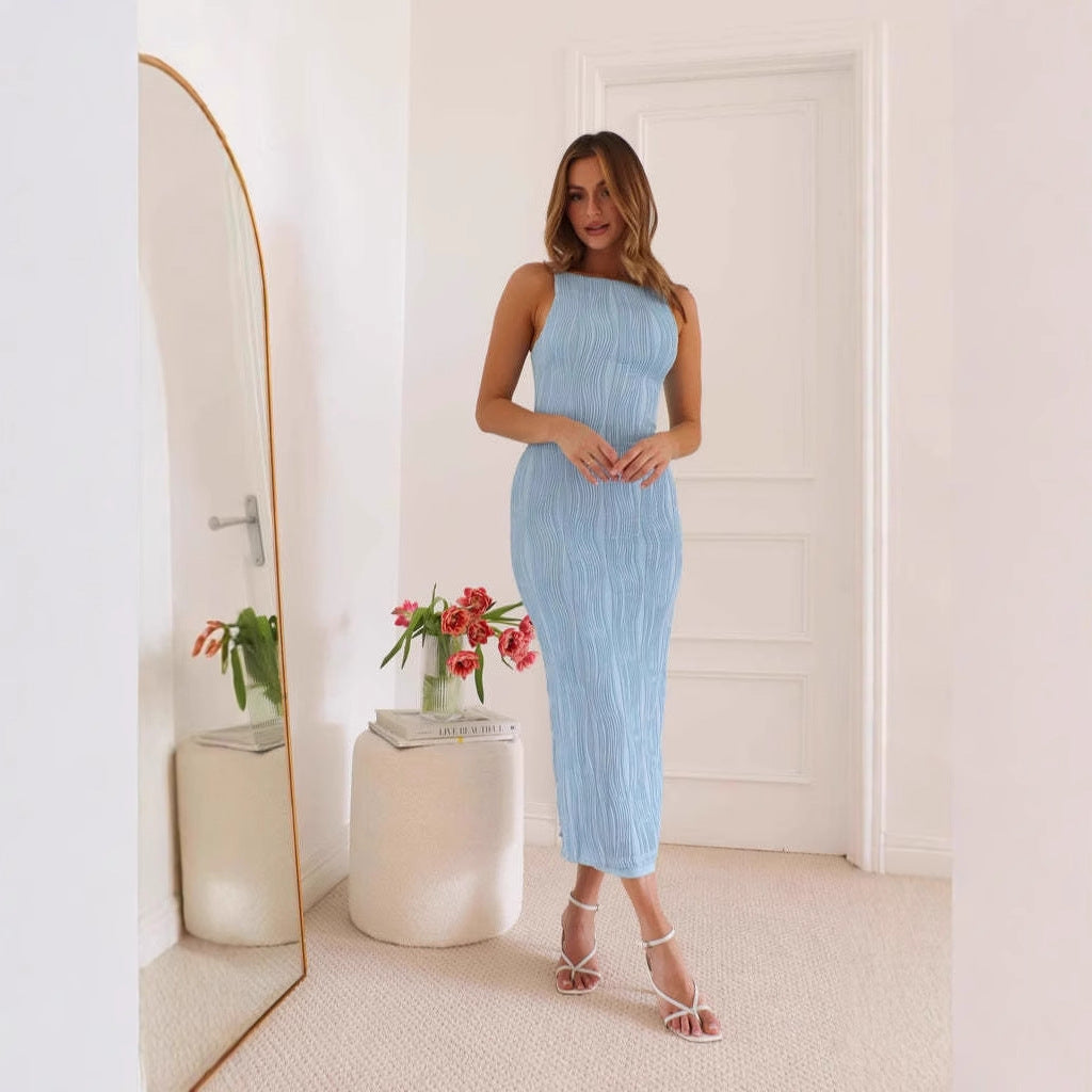 Sleeveless Knitted Women's Midi Dress