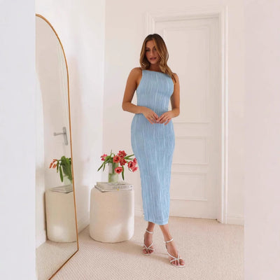 Sleeveless Knitted Women's Midi Dress