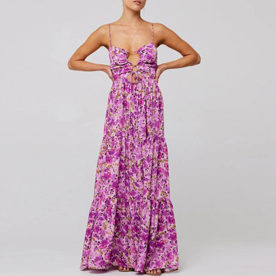 Floral Beach Maxi Dress Women