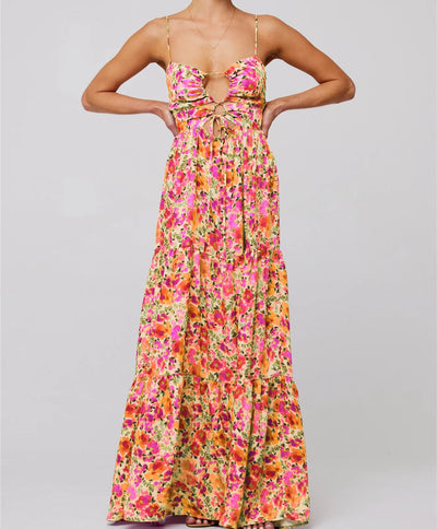Floral Beach Maxi Dress Women