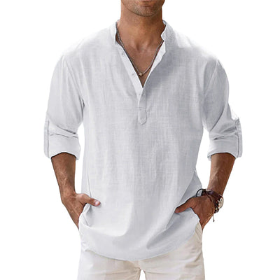 Men's Long Sleeve Linen Shirt