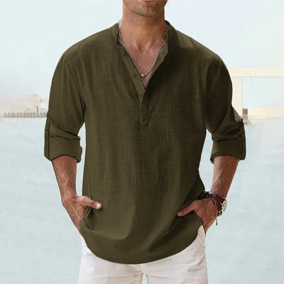 Men's Long Sleeve Linen Shirt