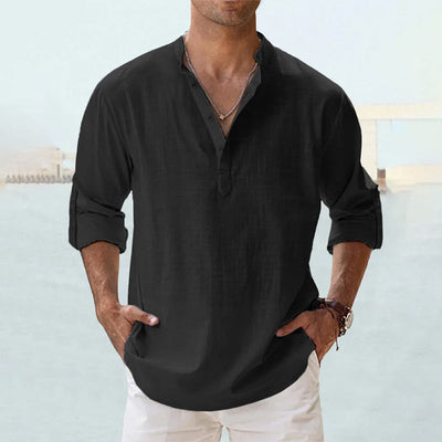Men's Long Sleeve Linen Shirt
