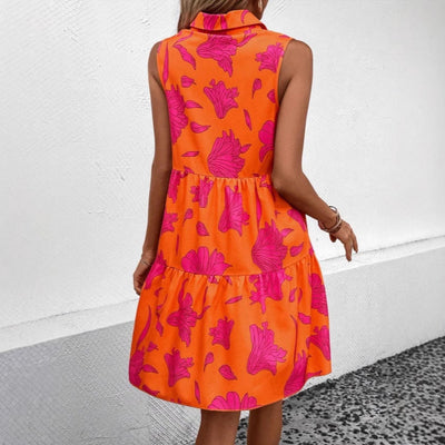 Sleeveless Floral Women's Mini Dress