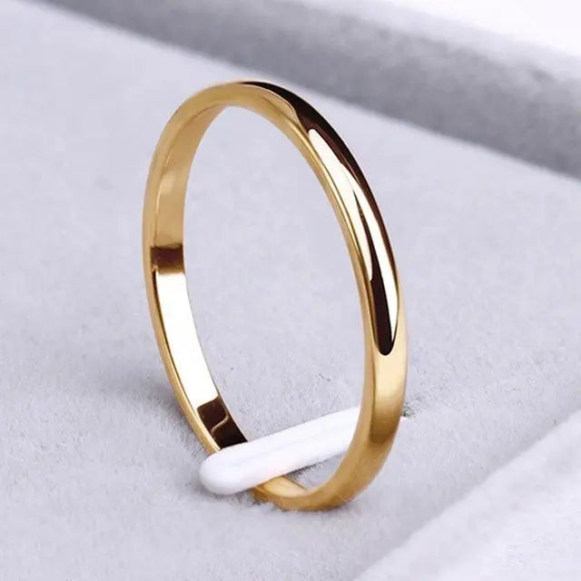 Elegant Gold Silver Simple Ring
