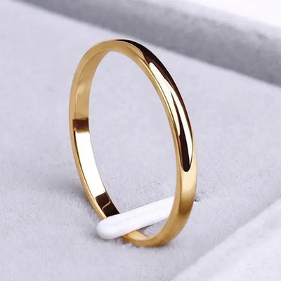 Elegant Gold Silver Simple Ring