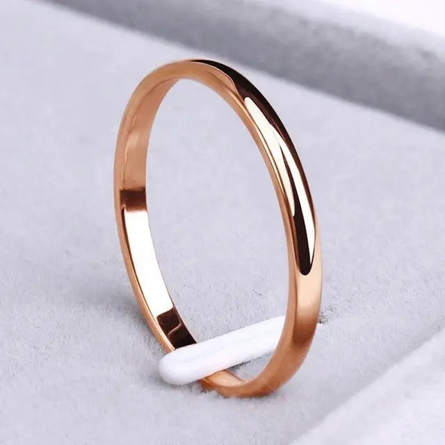Elegant Gold Silver Simple Ring