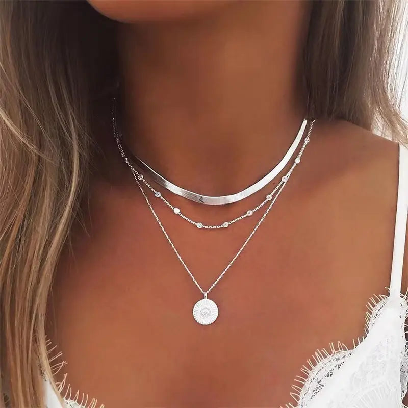 Elegant Handcrafted Lightweight Silver Necklace