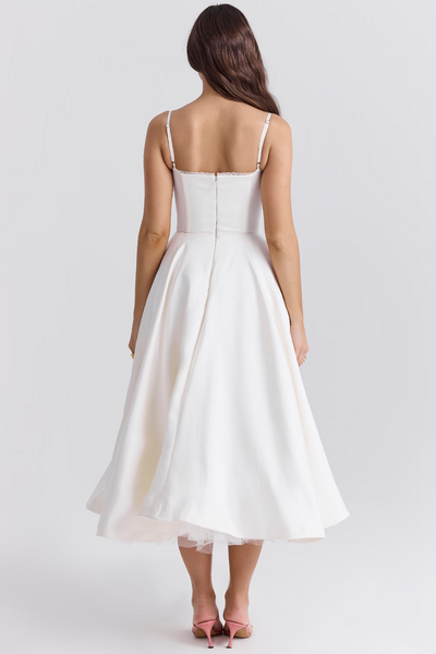 Elegant Corset Vintage Midi Dress
