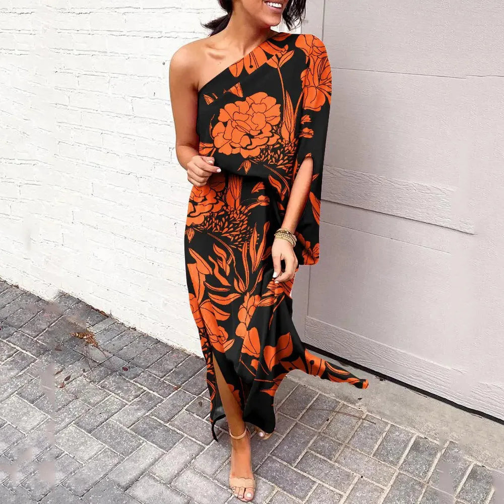 One-Shoulder Summer Maxi Dress