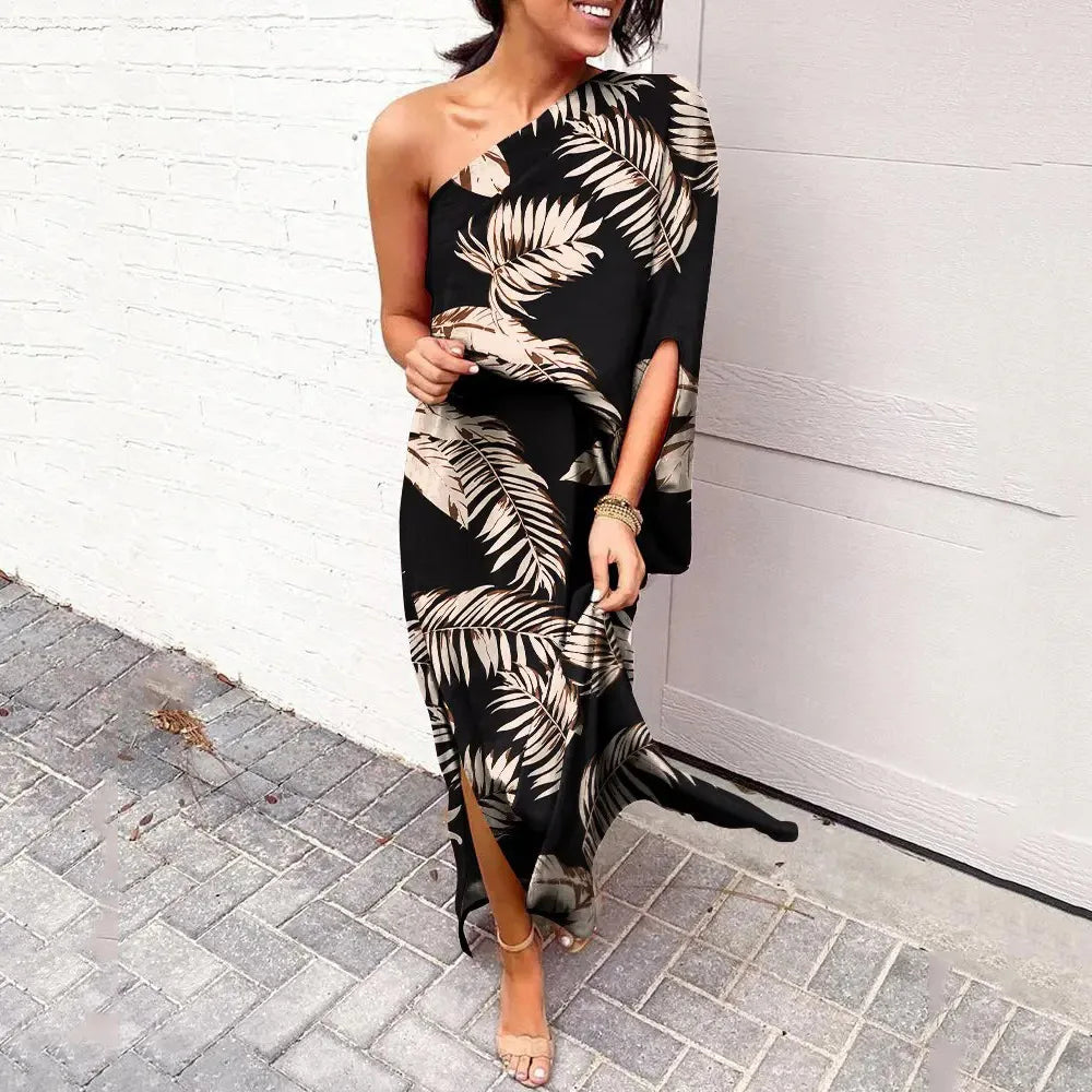 One-Shoulder Summer Maxi Dress