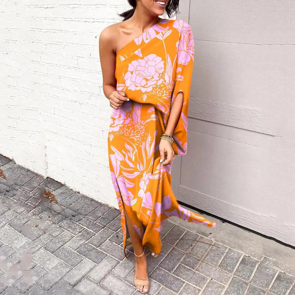 One-Shoulder Summer Maxi Dress
