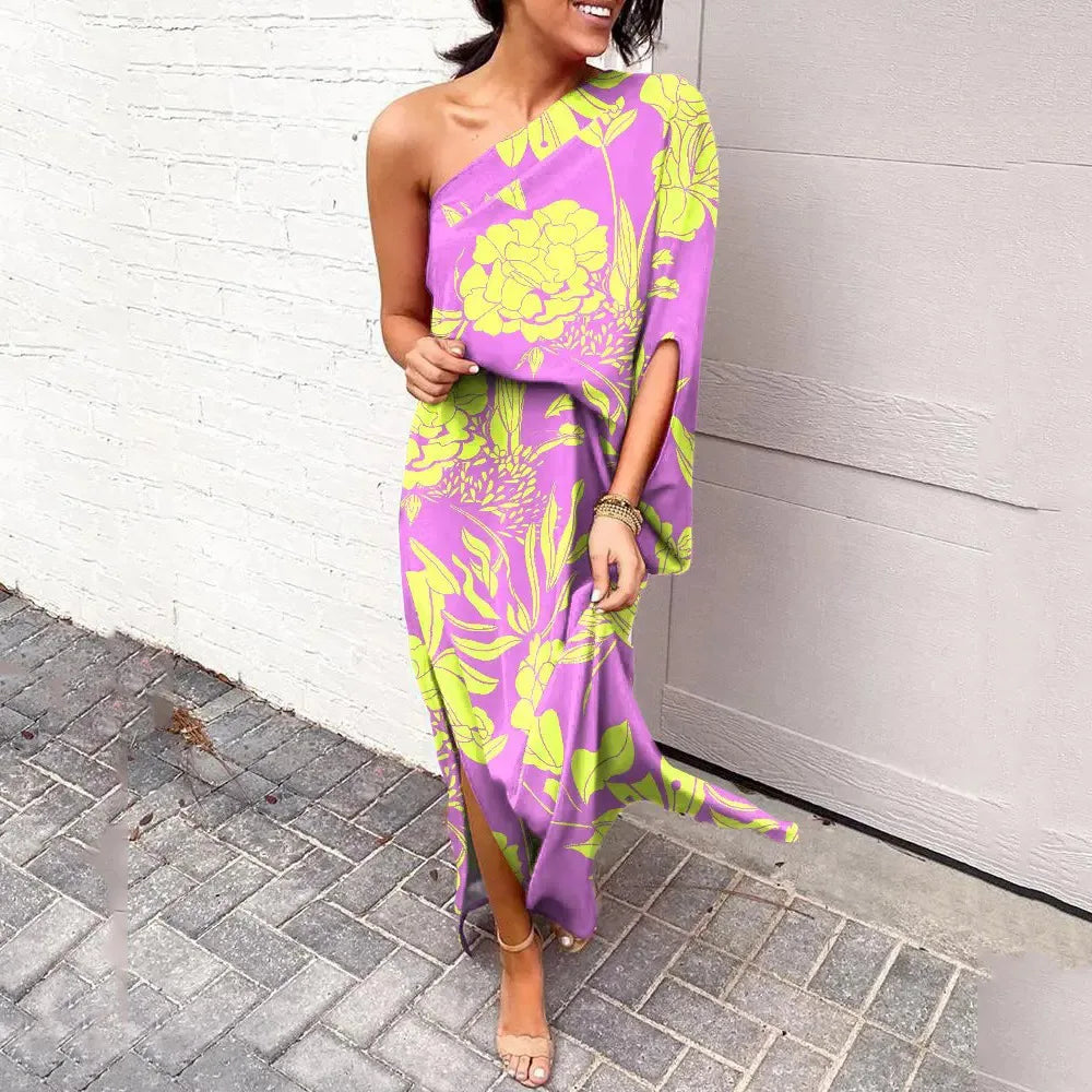 One-Shoulder Summer Maxi Dress