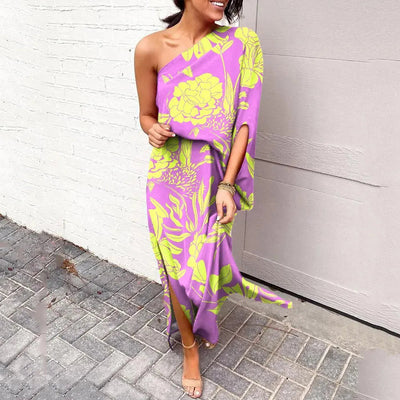 One-Shoulder Summer Maxi Dress