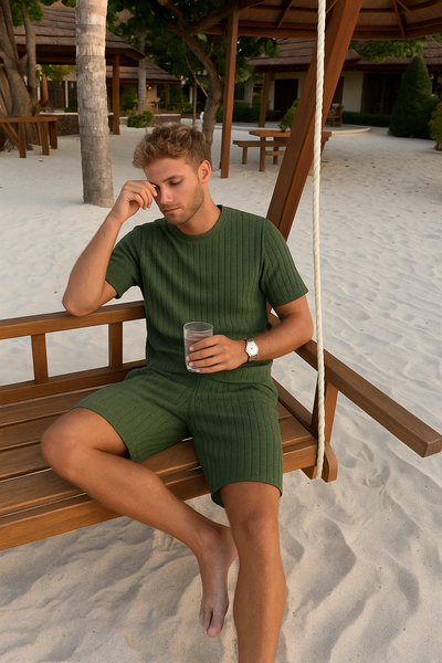 Ribbed Summer Shorts Set